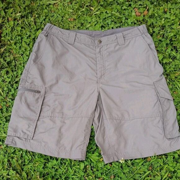 Columbia Other - Columbia Silver Ridge Cargo Shorts Mens 36 Gray Nylon Hiking Trail Fishing 10"